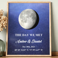 Custom Moon Phase Map with Your Story | Personalized Couple Gift | Romantic Anniversary Keepsake | Aluminum Metal Print
